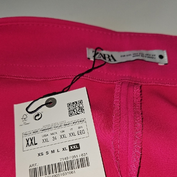 Zara Fuchsia Wide-Leg Pants - Picture 7 of 8